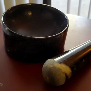 Marble mortar and pestle